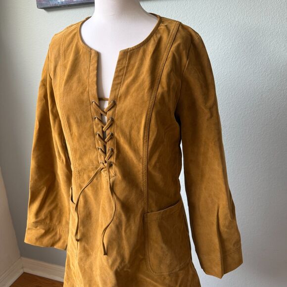 Free People Bradley Faux Suede Mini Dress Size Medium - Picture 7 of 13
